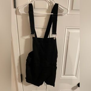 Pink lily short overalls